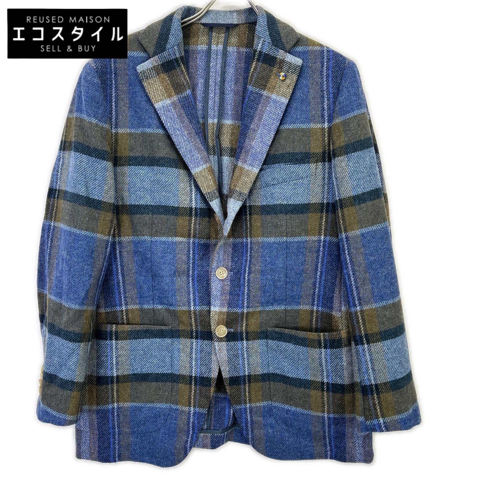 Belvest G10647 Blue Check Wool JACKET IN THE BOX 3B Jacket