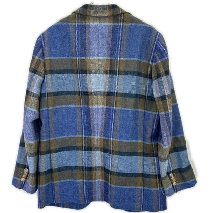 Belvest ベルベスト G10647 ブルー チェック ウール JACKET IN THE BOX 3Bジャケット ジャケット