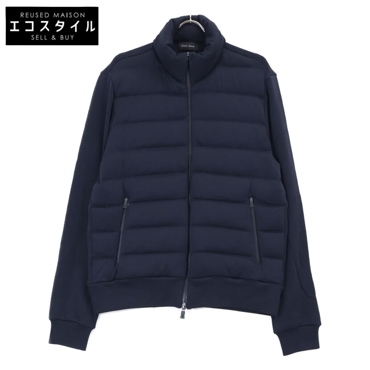 HERNO Laminar JP00003UL Active Knit Jersey Stand Collar Down Blouson Jacket