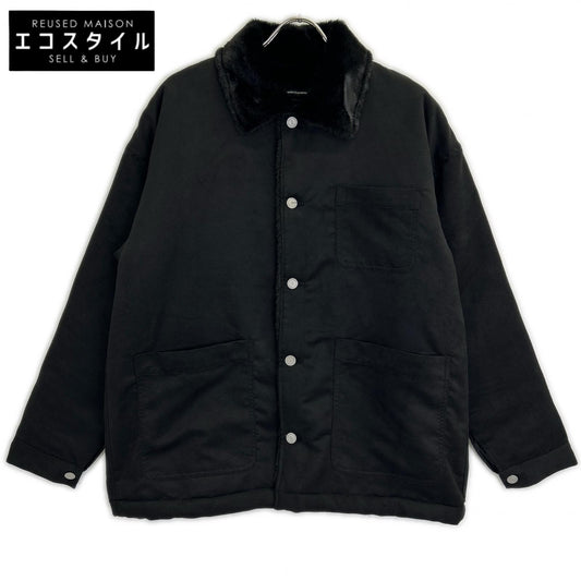 RESOUND CLOTHING RC38-JK-003 Black Faux Suede Fur Coverall Jacket 2 Men's