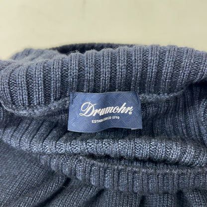 Drumohr ドルモア ネイビー エクストラファインメリノウール タートルネック ニット トップス