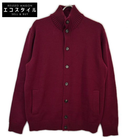 ZANONE ザノーネ 810100 ZR229 ボルドー 5ゲージウールスタンドカラーニットカーディガン CHIOTO SLIM FIT トップス