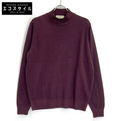FILIPPO DE LAURENTIIS 3210-LU3ML45 Purple Merino Wool 7G Mock Neck Knit Top