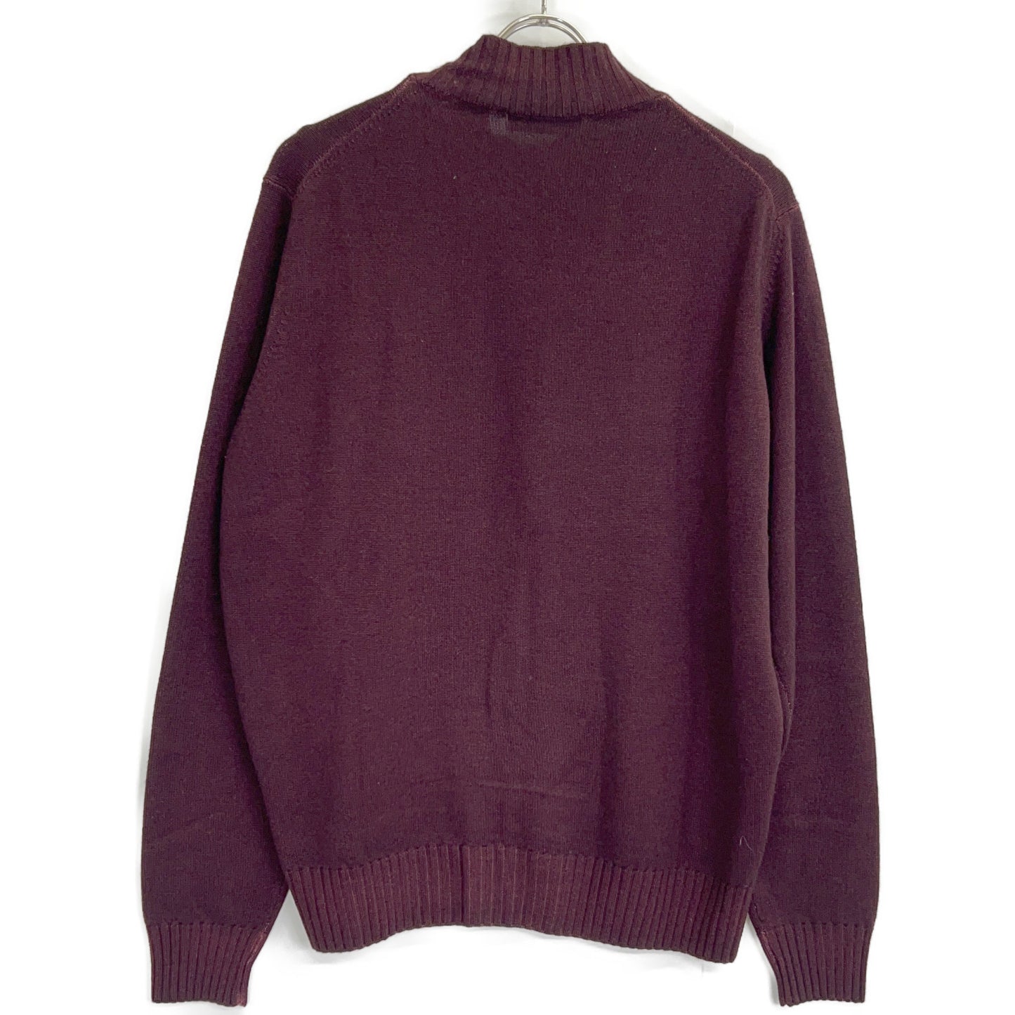 FILIPPO DE LAURENTIIS 3210-LU3ML45 Purple Merino Wool 7G Mock Neck Knit Top
