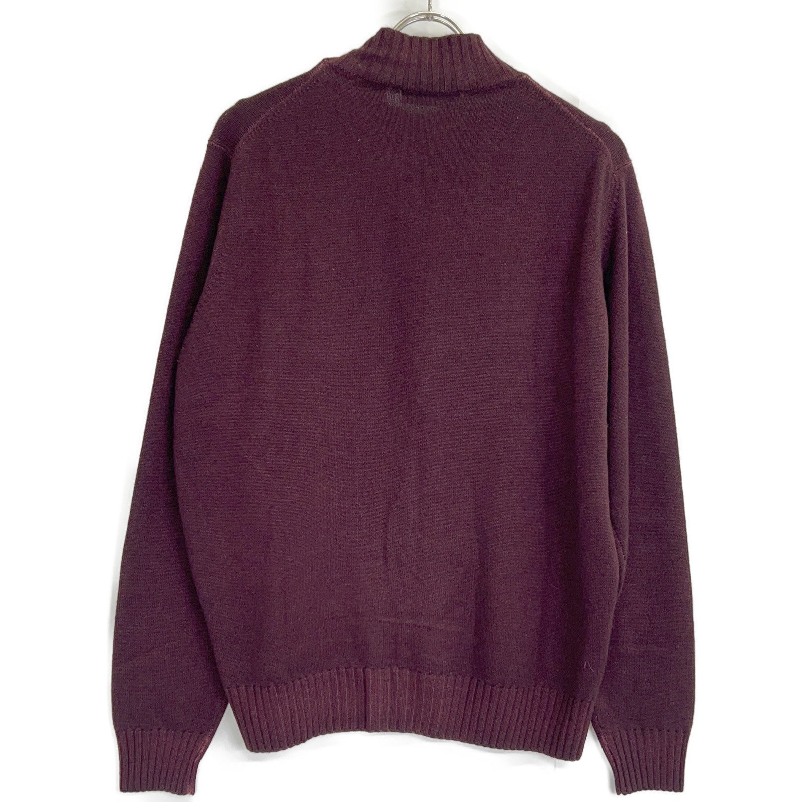 FILIPPO DE LAURENTIIS 3210-LU3ML45 Purple Merino Wool 7G Mock Neck Knit Top