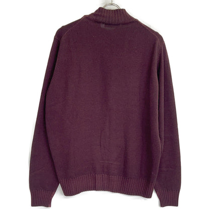 FILIPPO DE LAURENTIIS 3210-LU3ML45 Purple Merino Wool 7G Mock Neck Knit Top
