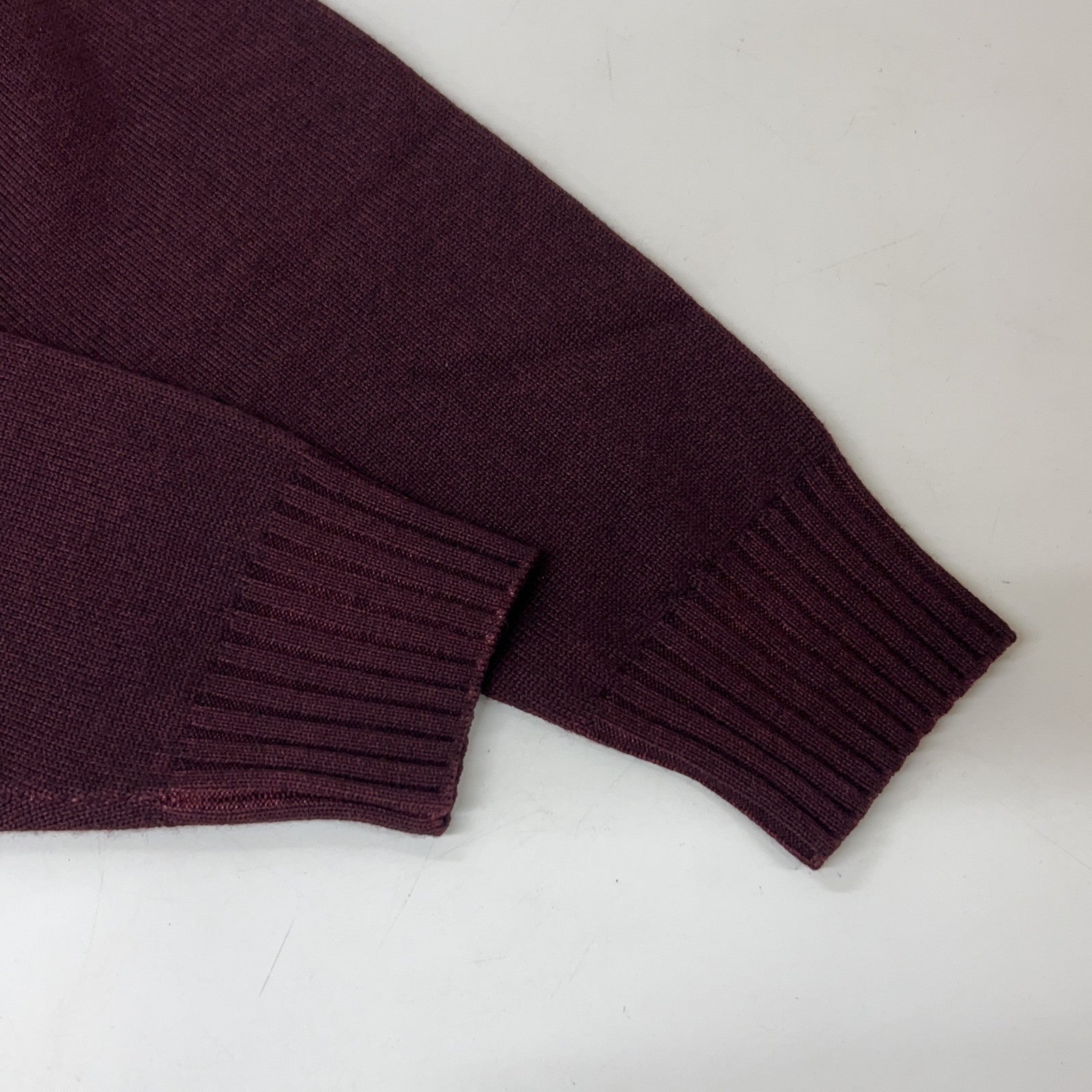 FILIPPO DE LAURENTIIS 3210-LU3ML45 Purple Merino Wool 7G Mock Neck Knit Top