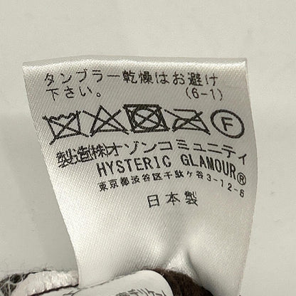 24年 02243NS11 棕色 HYSTERIC TIMES刺绣 高领毛衣 上衣 L 男士