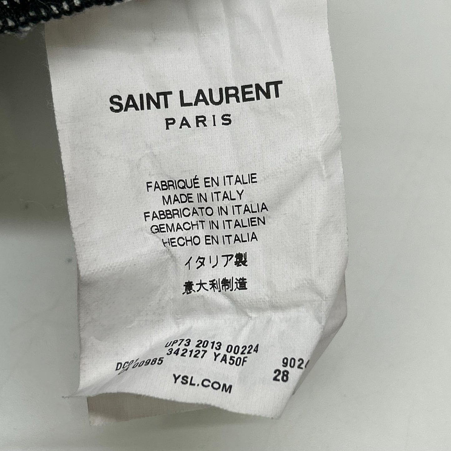SAINT LAURENT PARIS 圣罗兰巴黎 Hedi时期 13年款 条纹紧身裤 下装