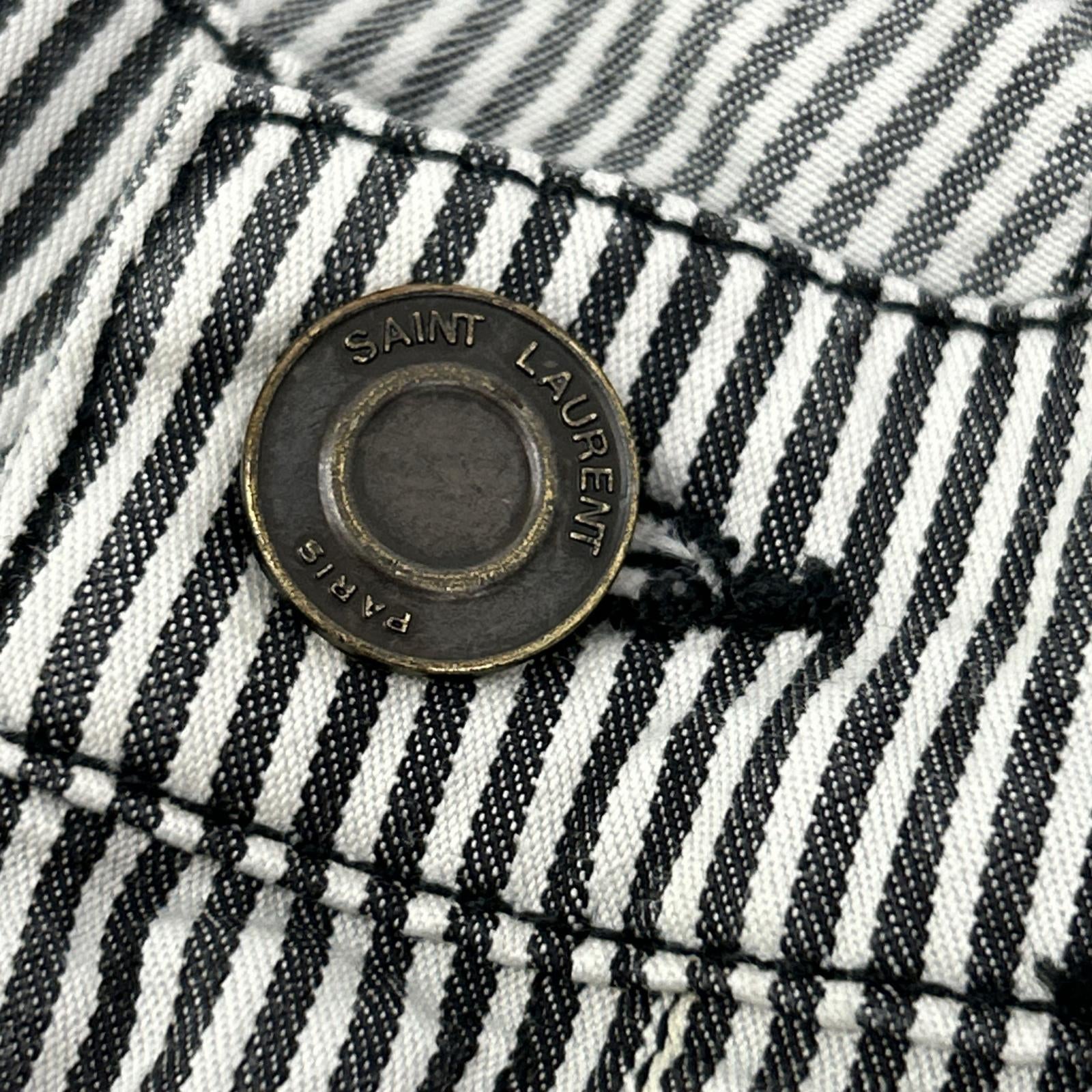 SAINT LAURENT PARIS 圣罗兰巴黎 Hedi时期 13年款 条纹紧身裤 下装