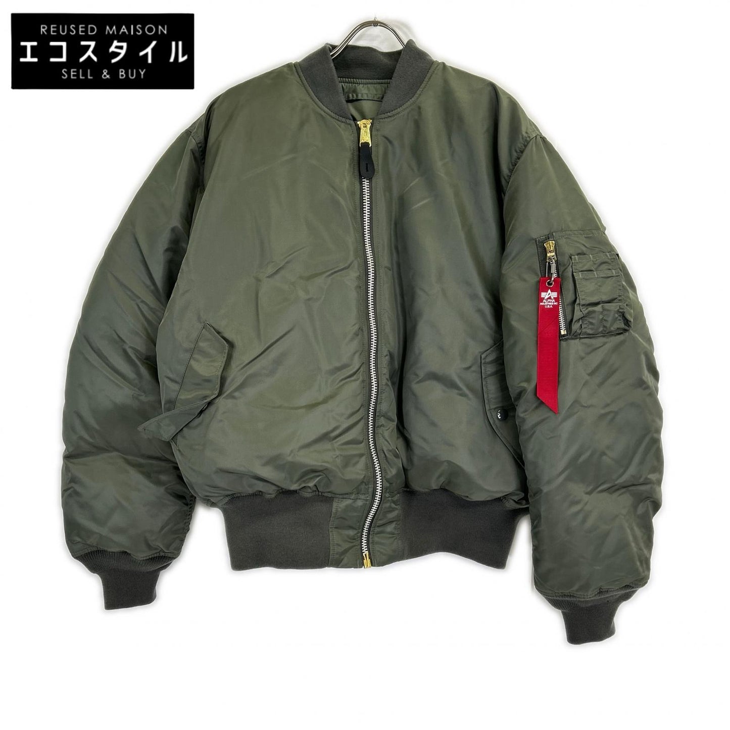 ALPHA INDUSTRIES アルファインダストリーズ MOONLOID別注 TA0510-9059 VINTAGE GRAY DOWN MA-1 ジャケット