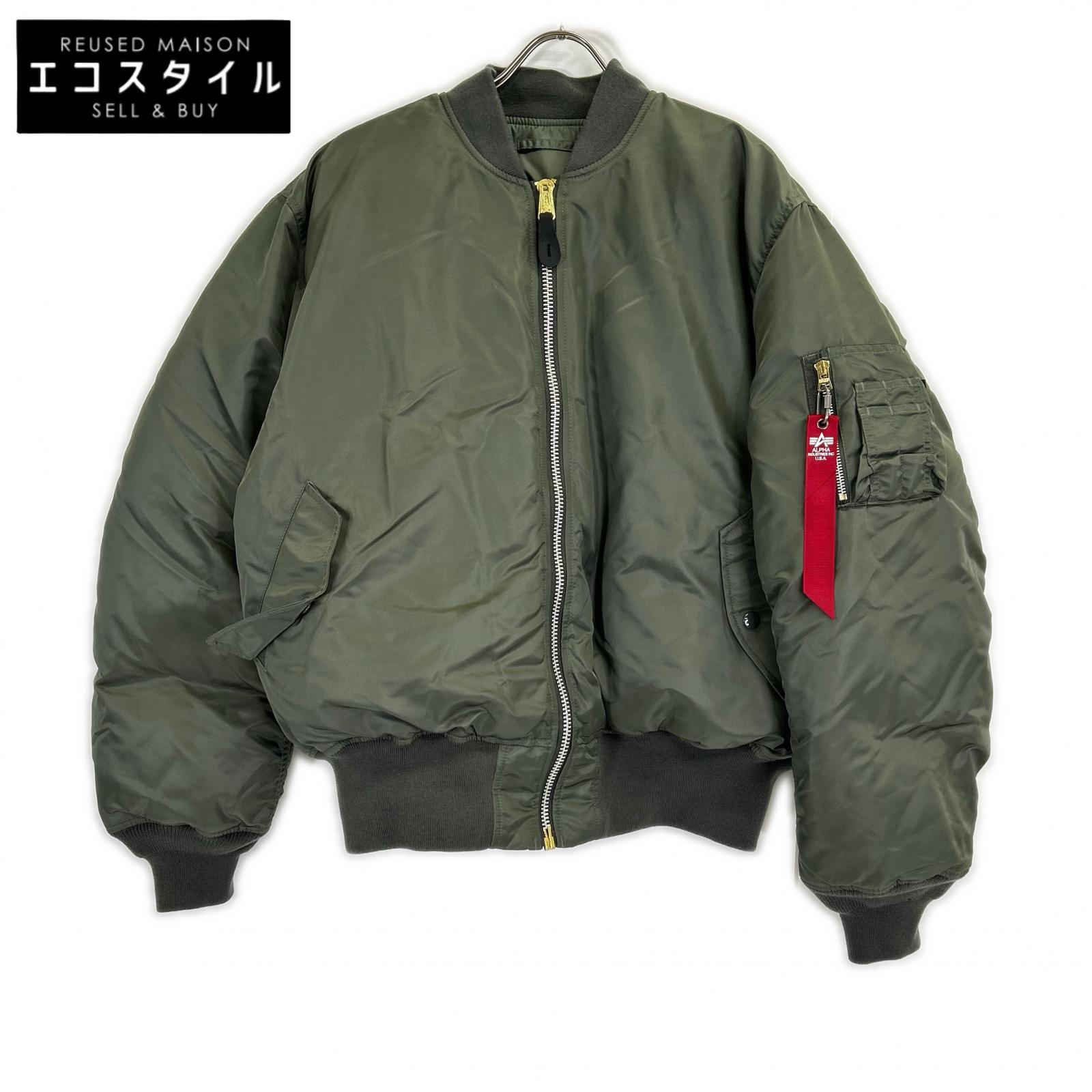 ALPHA INDUSTRIES アルファインダストリーズ MOONLOID別注 TA0510-9059 VINTAGE GRAY DOWN MA-1 ジャケット