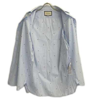 GUCCI グッチ 547234 ブルー ストライプ G総柄 シャツ トップス