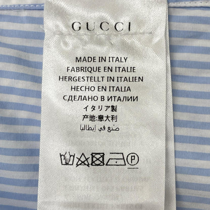 GUCCI グッチ 547234 ブルー ストライプ G総柄 シャツ トップス