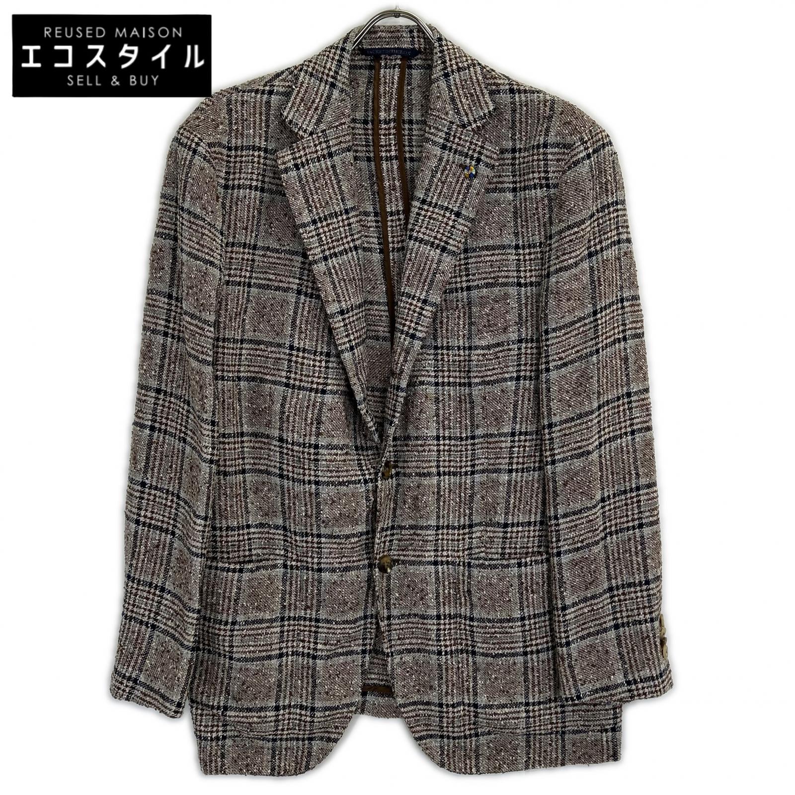 Belvest 贝尔维斯特 【美品/国内正品】G10647 格纹亚麻混纺三粒扣西装夹克