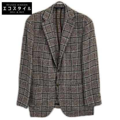 Belvest 贝尔维斯特 【美品/国内正品】G10647 格纹亚麻混纺三粒扣西装夹克