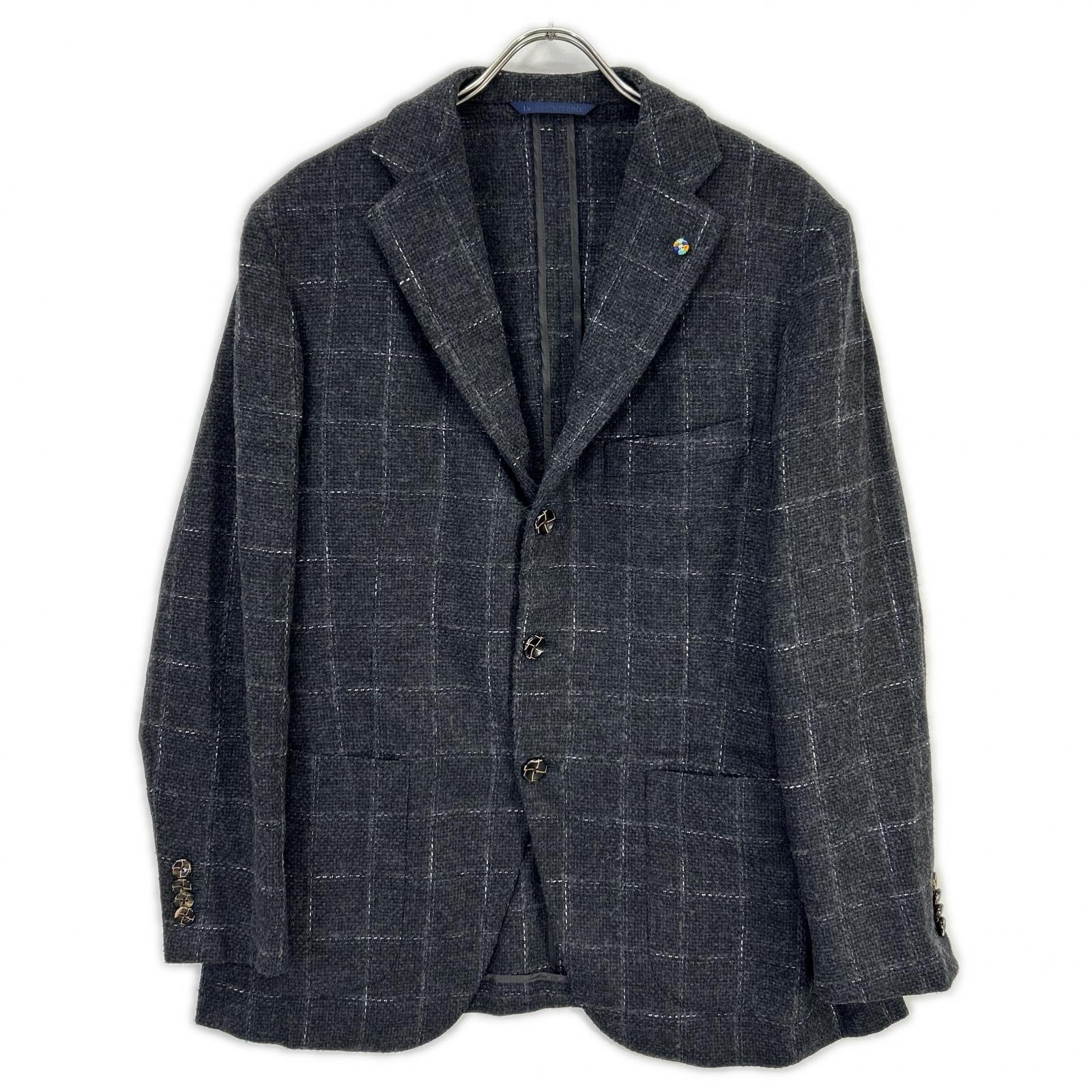 Belvest 贝维斯 G10647 灰色 羊毛棉 格纹 JACKET IN THE BOX 3纽扣夹克 夹克