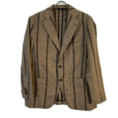 Belvest ベルベスト G10302 ブラウン アルパカウール ストライプ JACKET IN THE BOX 3Bジャケット ジャケット