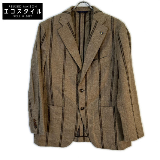 Belvest ベルベスト G10302 ブラウン アルパカウール ストライプ JACKET IN THE BOX 3Bジャケット ジャケット