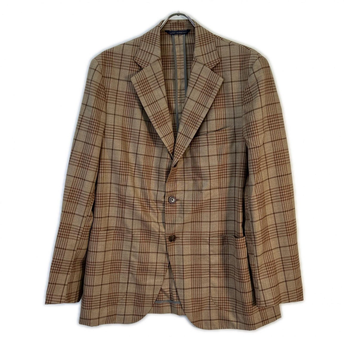 Belvest ベルベスト G10307 ブラウン ウール チェック JACKET IN THE BOX 3Bジャケット ジャケット