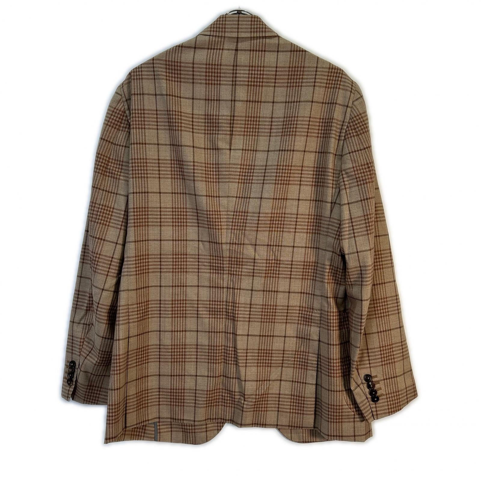 Belvest ベルベスト G10307 ブラウン ウール チェック JACKET IN THE BOX 3Bジャケット ジャケット