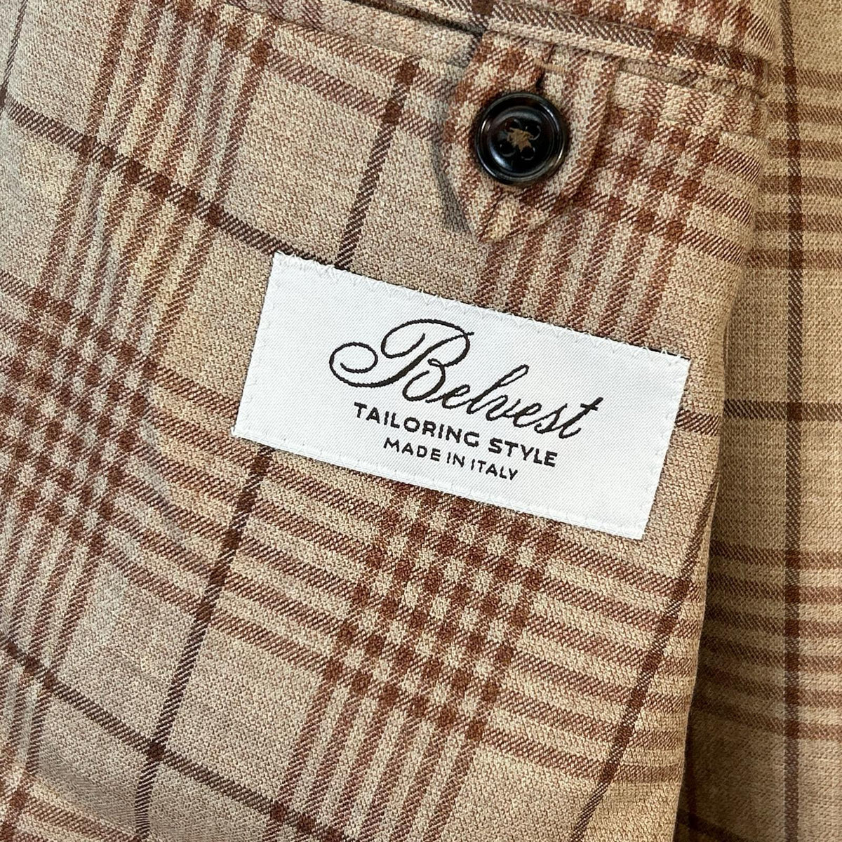 Belvest ベルベスト G10307 ブラウン ウール チェック JACKET IN THE BOX 3Bジャケット ジャケット