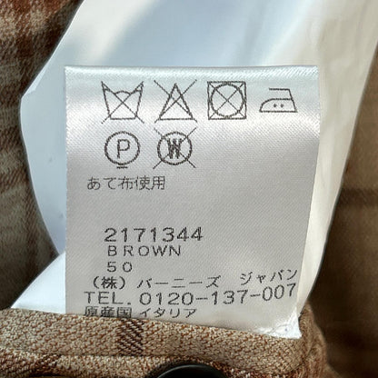 Belvest ベルベスト G10307 ブラウン ウール チェック JACKET IN THE BOX 3Bジャケット ジャケット