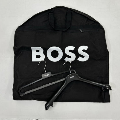 BOSS ボス ネイビー ウールブレンド スリムフィット シアサッカー ジャケットパンツ セットアップ