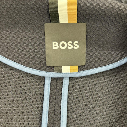 BOSS ボス ネイビー ウールブレンド スリムフィット シアサッカー ジャケットパンツ セットアップ