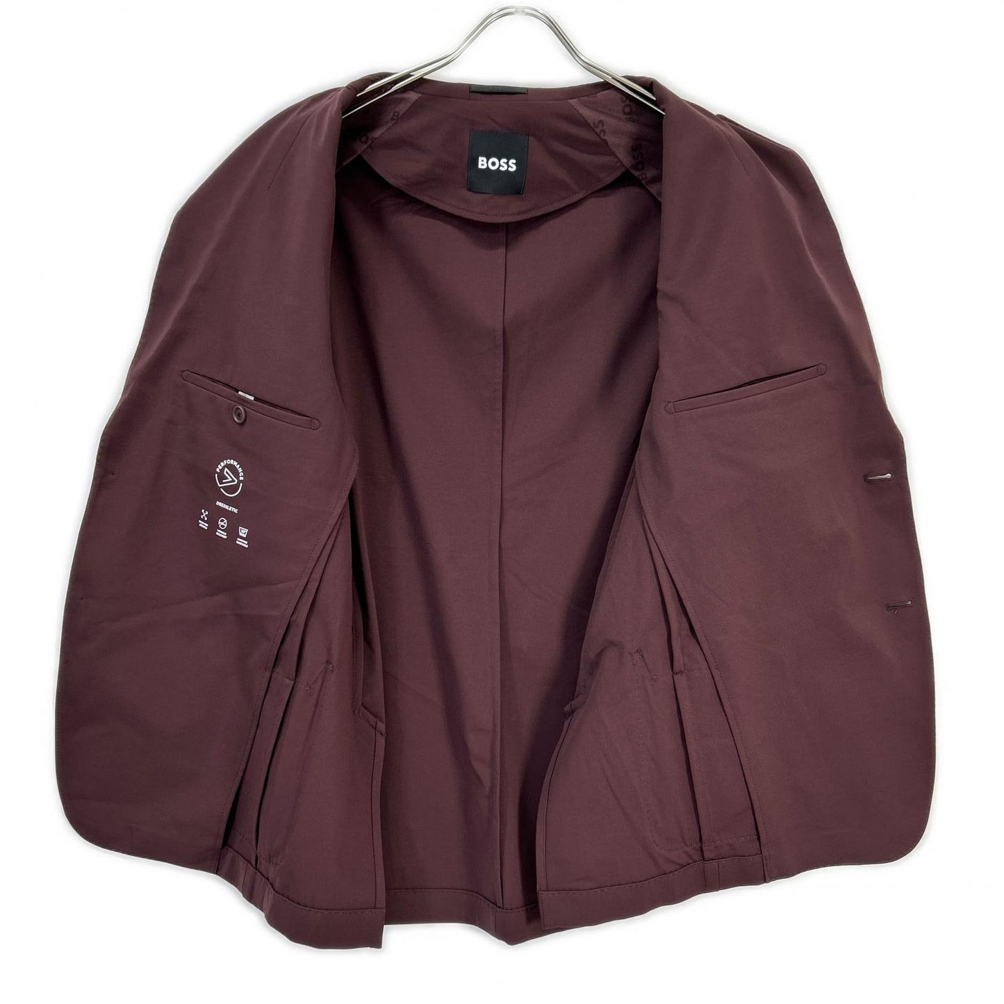 BOSS ボス ボルドー ナイロン Dressletic パフォーマンススリムフィット ジャケットパンツ セットアップ