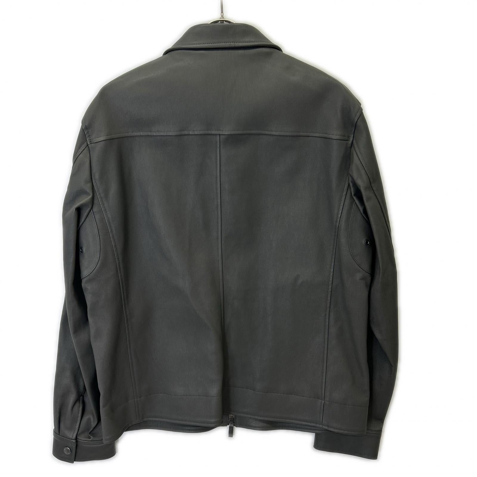 Aquascutum 雅格狮丹 2202415016-97 灰色 绵羊皮 单排扣机车夹克 夹克