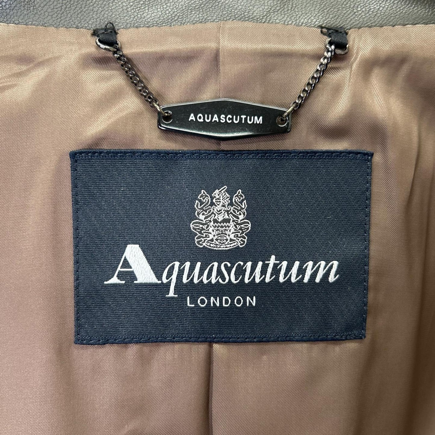 Aquascutum アクアスキュータム 2202415016-97 グレー ラムレザー シングルライダースジャケット ジャケット