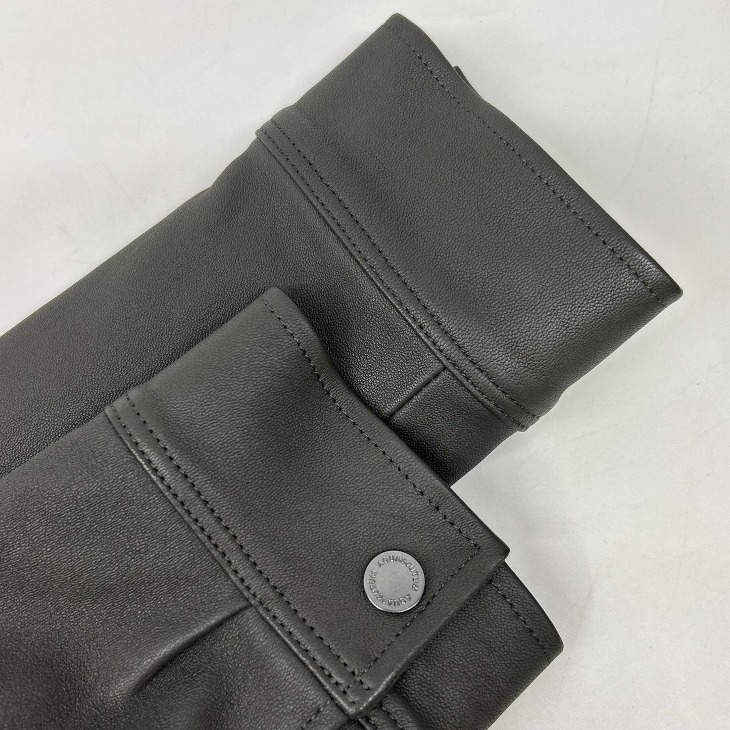 Aquascutum アクアスキュータム 2202415016-97 グレー ラムレザー シングルライダースジャケット ジャケット