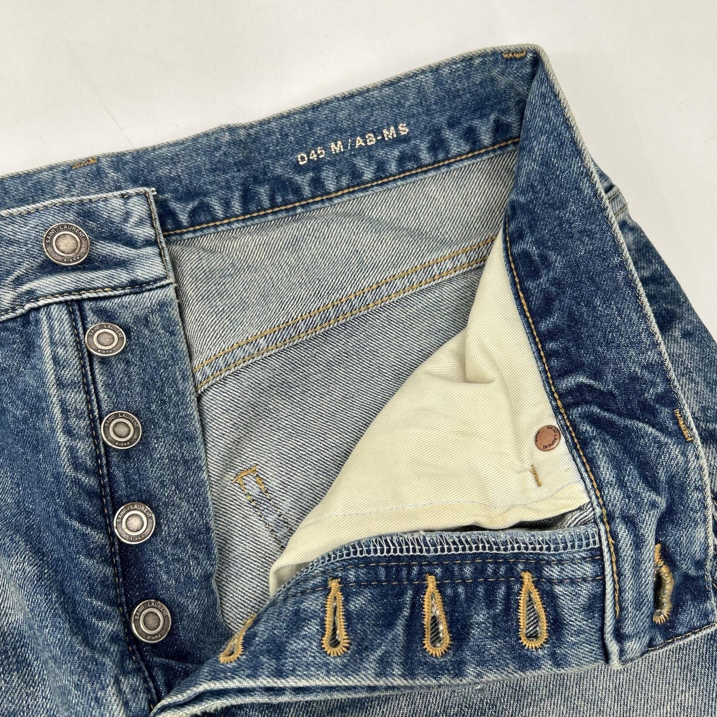 SAINT LAURENT PARIS 圣罗兰 23年 786722 水洗破洞牛仔裤