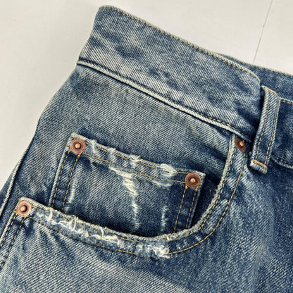 SAINT LAURENT PARIS 圣罗兰 23年 786722 水洗破洞牛仔裤