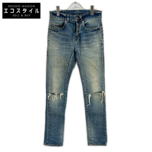 SAINT LAURENT PARIS 圣罗兰巴黎 19年 606663 做旧破洞修身牛仔裤 下装