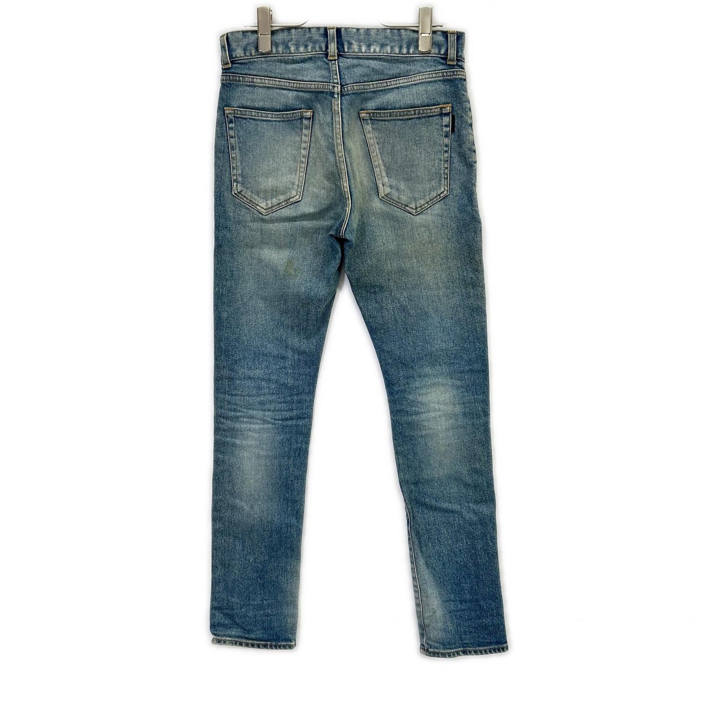 SAINT LAURENT PARIS 圣罗兰巴黎 19年 606663 做旧破洞修身牛仔裤 下装