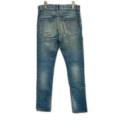 SAINT LAURENT PARIS 圣罗兰巴黎 19年 606663 做旧破洞修身牛仔裤 下装