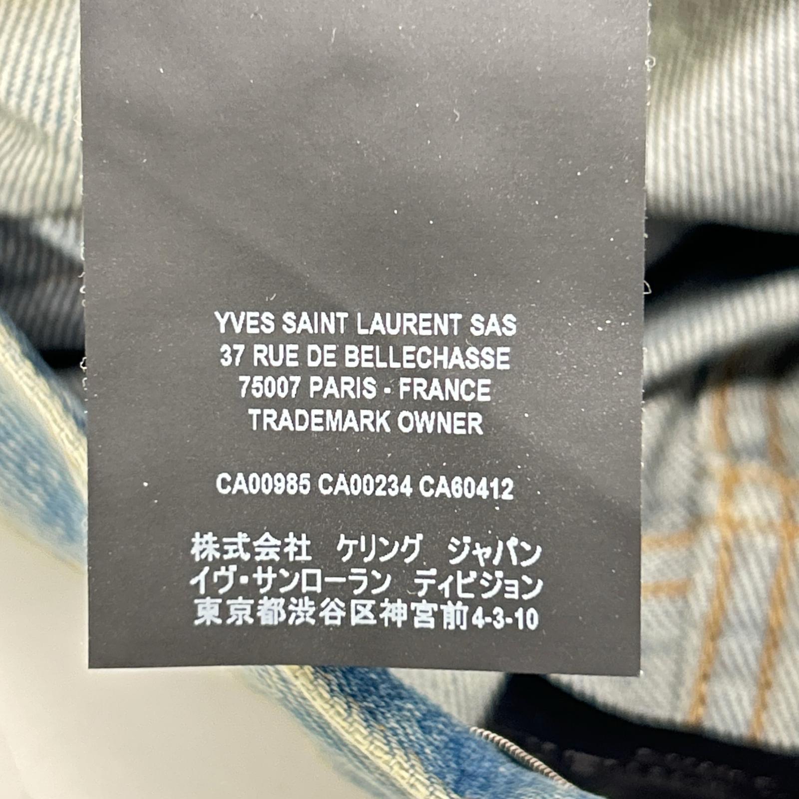 SAINT LAURENT PARIS 圣罗兰巴黎 19年 606663 做旧破洞修身牛仔裤 下装