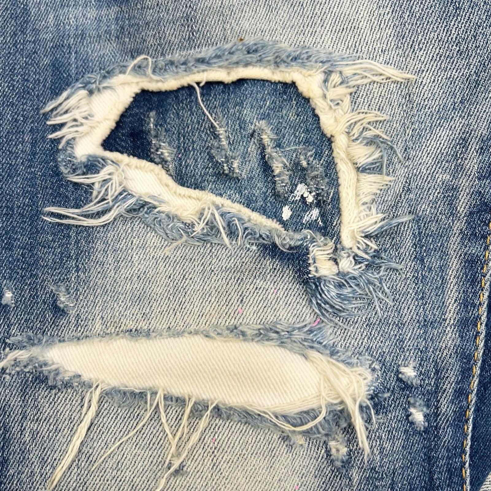 DSQUARED2 ディースクエアード 18年 S71LB0452 ダメージ ペイント加工 SKATER JEAN ボトムス