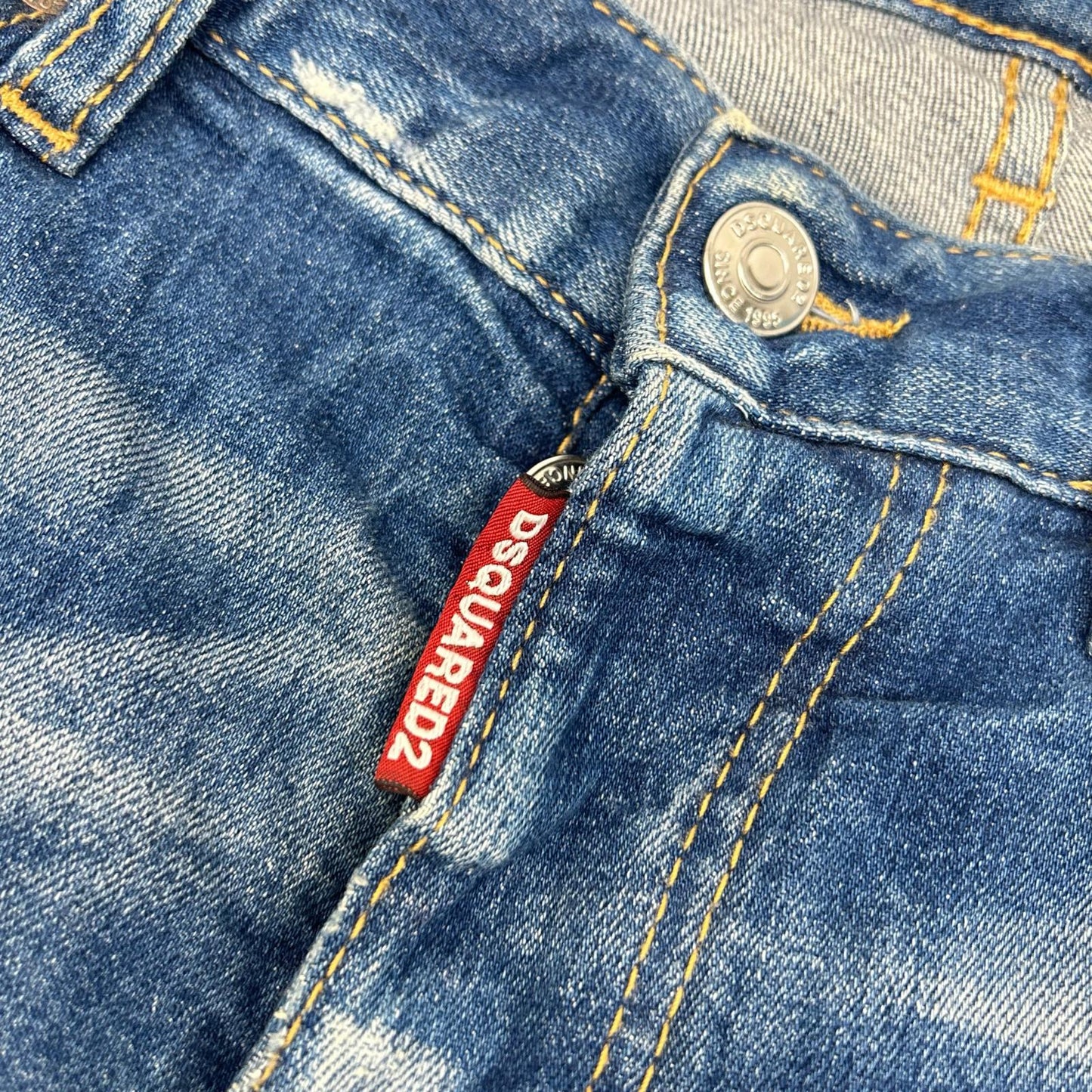 DSQUARED2 ディースクエアード 18年 S71LB0452 ダメージ ペイント加工 SKATER JEAN ボトムス