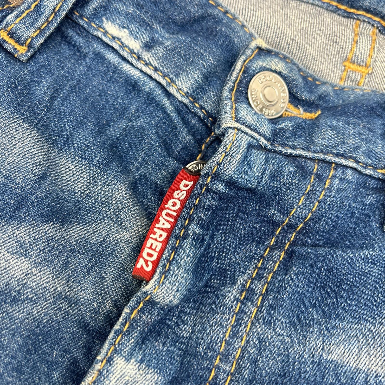 DSQUARED2 ディースクエアード 18年 S71LB0452 ダメージ ペイント加工 SKATER JEAN ボトムス