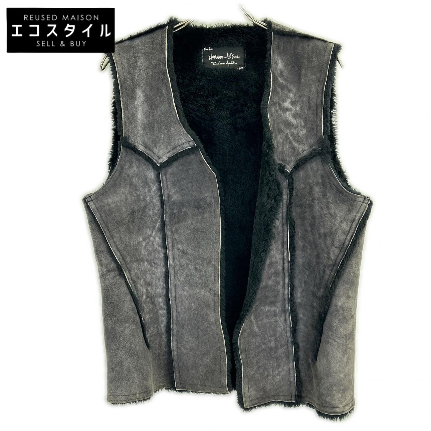 07AW F07-NJ046 本人期 ムートン ベスト 3 メンズ