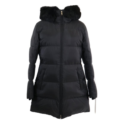 【日本正品】29E117 三角徽标带毛连帽羽绒服 40 女式