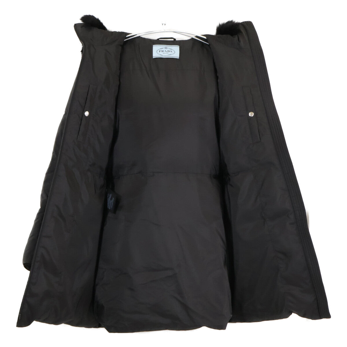 【日本正品】29E117 三角徽标带毛连帽羽绒服 40 女式