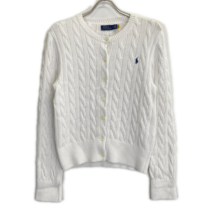 POLO RALPH LAUREN ポロ ラルフローレン RLMWB-GLC23 ホワイト コットン ケーブルニット カーディガン トップス