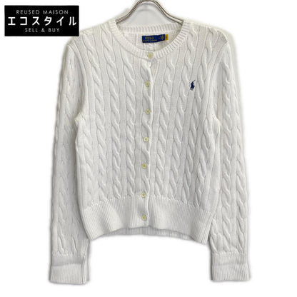 POLO RALPH LAUREN ポロ ラルフローレン RLMWB-GLC23 ホワイト コットン ケーブルニット カーディガン トップス