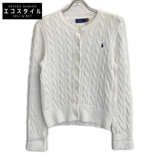 POLO RALPH LAUREN ポロ ラルフローレン RLMWB-GLC23 ホワイト コットン ケーブルニット カーディガン トップス