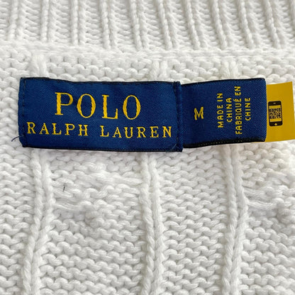 POLO RALPH LAUREN ポロ ラルフローレン RLMWB-GLC23 ホワイト コットン ケーブルニット カーディガン トップス