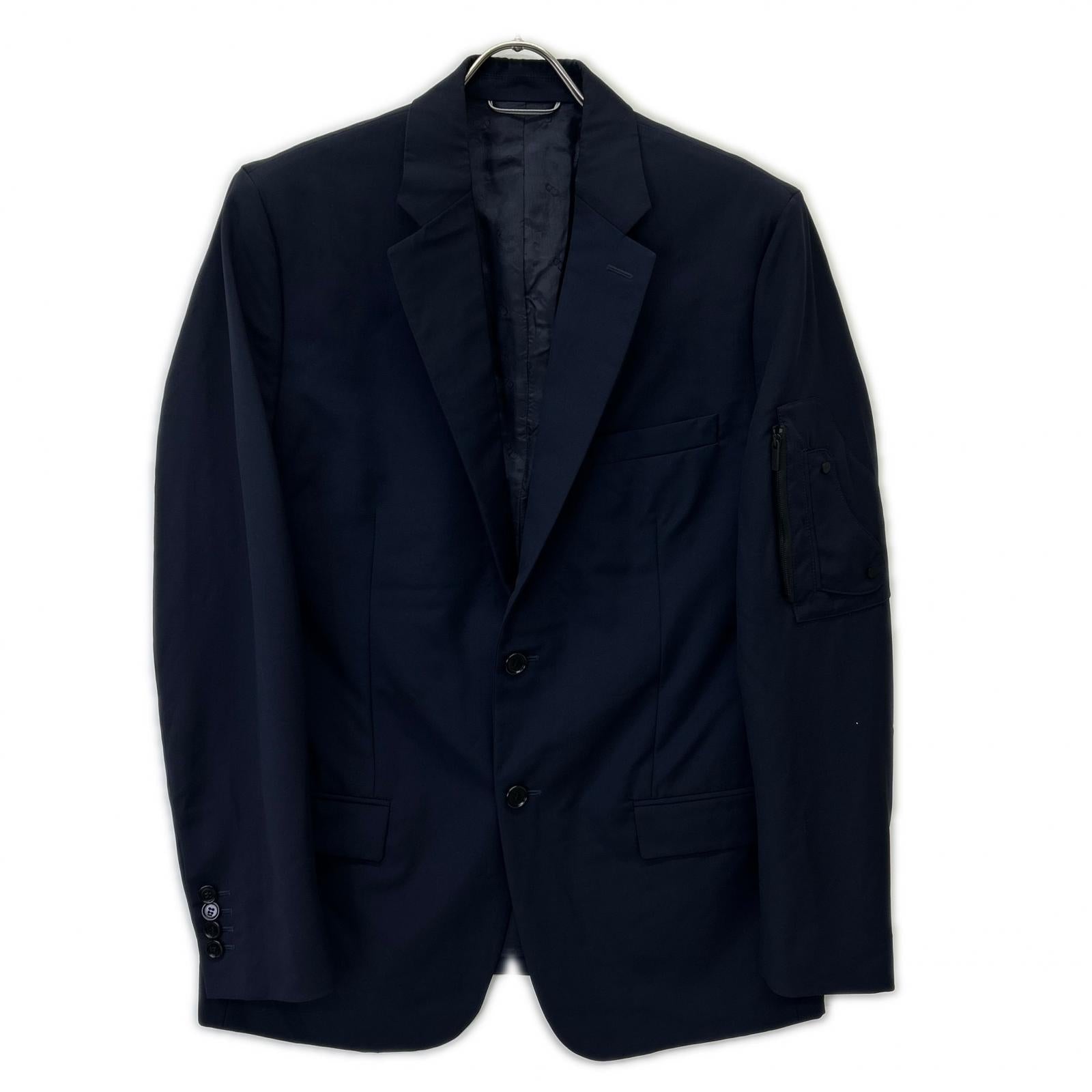 DIOR 013C217A3500 Navy 20SS Arm Saddle Pocket Wool Mohair 2B Tailored Jacket